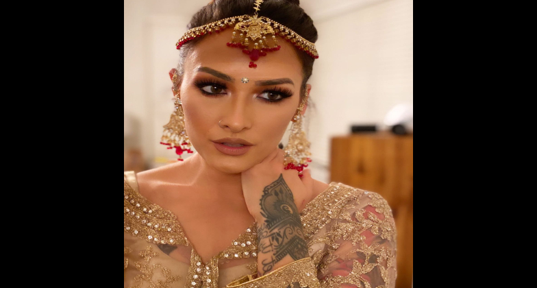 Indian Wedding Hair and Makeup_Alexandria Dixon from Ms. Painted Lady_alluring bride