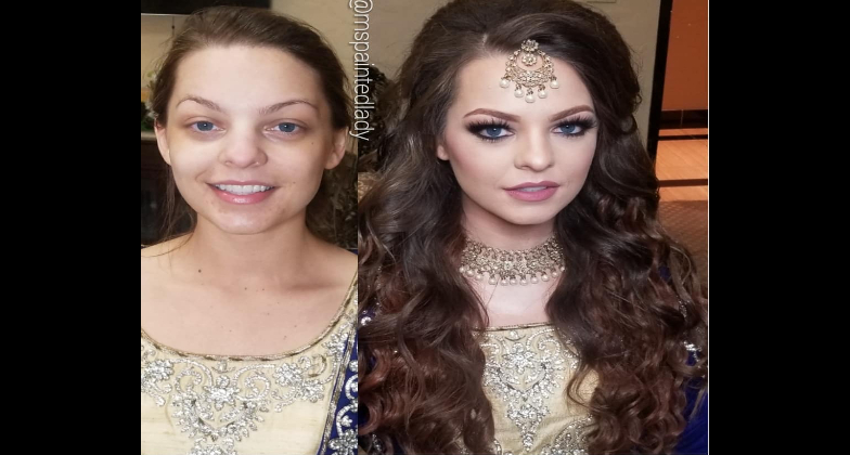 Indian Wedding Hair and Makeup_Alexandria Dixon from Ms. Painted Lady_alluring bride