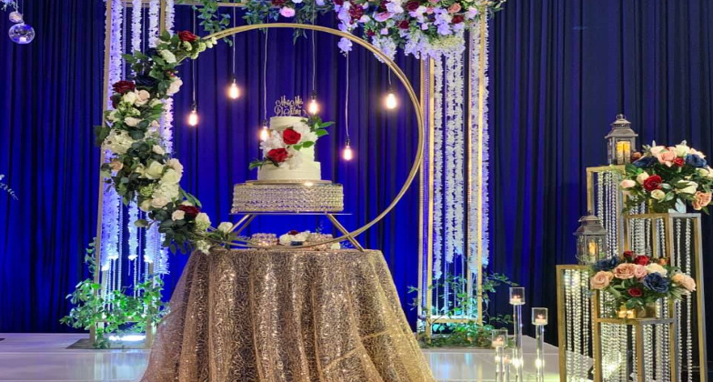 Indian Wedding Decor and Florist_Alpha Events & Decor_bright couple