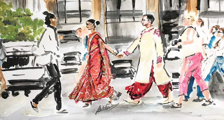 Indian Wedding Essentials_Laksh Sarkar: Live Wedding Illustrator_arts