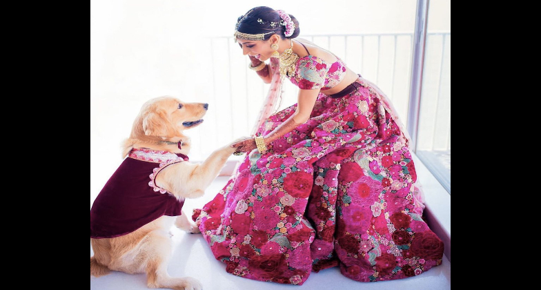 Indian Wedding Planner_The One Event_cute pup with the bride