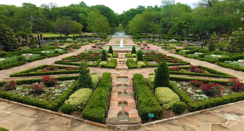 Indian Wedding Venue_The Fort Worth Botanic Garden_aerial shot