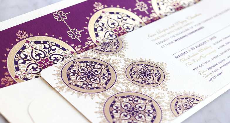 Indian Wedding Stationaries_Ananya Cards_purple Invitation
