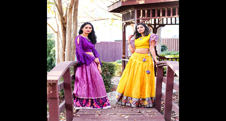 Indian Clothing_AARIAH by Sabbineni_purple and yellow complimenting colors