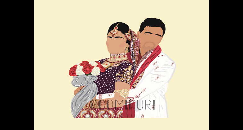 Indian Wedding Stationaries_ComiKuri_amazing fun couple art