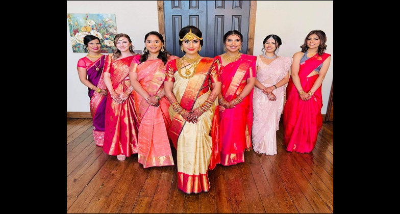 Indian Wedding Hair and Makeup_Ethnic - Saree drapings by Shalaka_the entourage