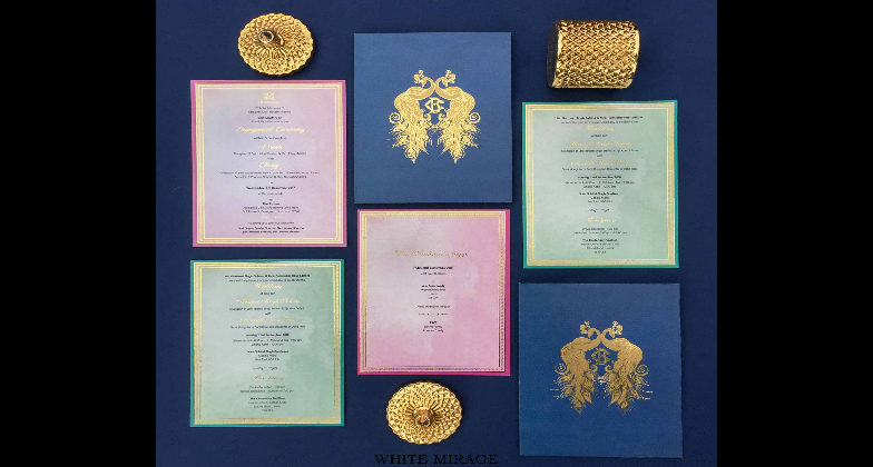 Indian Wedding Stationaries_White Mirage Invites_Blue and Gold