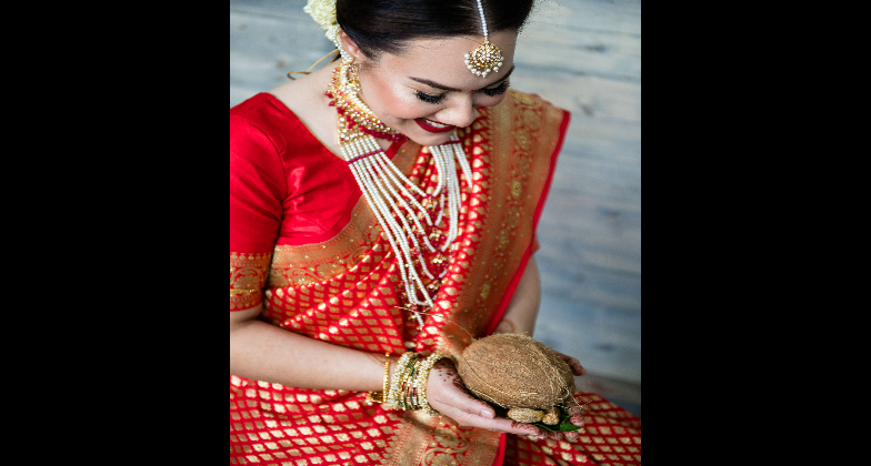 Indian Wedding Hair and Makeup_Glam with glee_lady in red