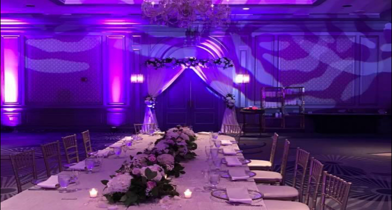 Indian Wedding DJ/Entertainment_DJ Akaash Entertainment_long table and lights