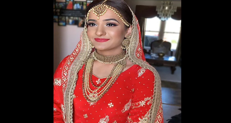 Indian Wedding Hair and Makeup_Anamika Dubb | Hair & Makeup_Bride in red