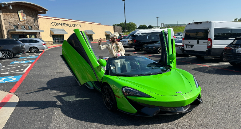 McLaren with groom