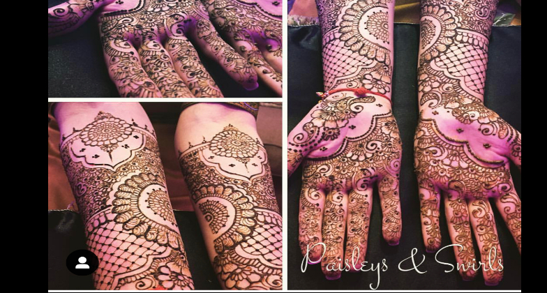 Indian Wedding Mehndi_Paisleys & Swirls_hand and feet design
