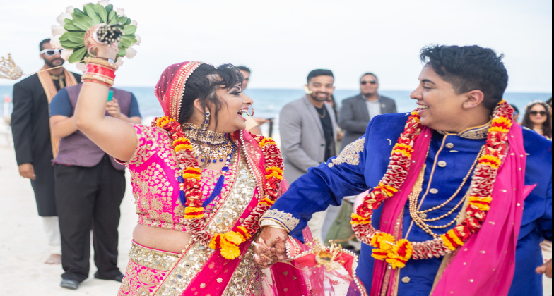 Indian Wedding Decor and Florist_RAOFACTOR Design House_bright couple