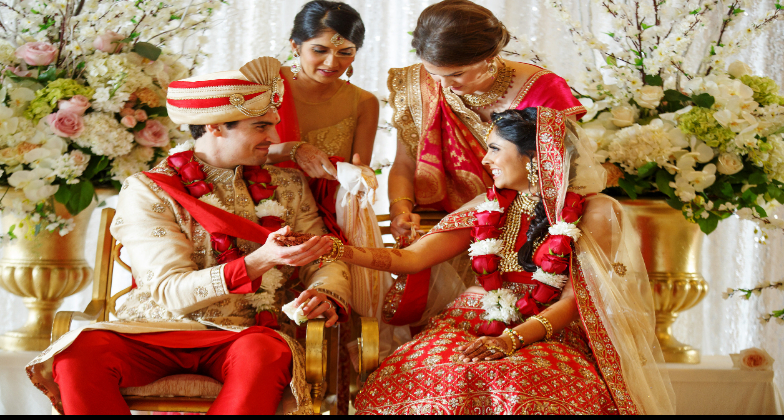 Indian Wedding Decor and Florist_RAOFACTOR Design House_bright couple